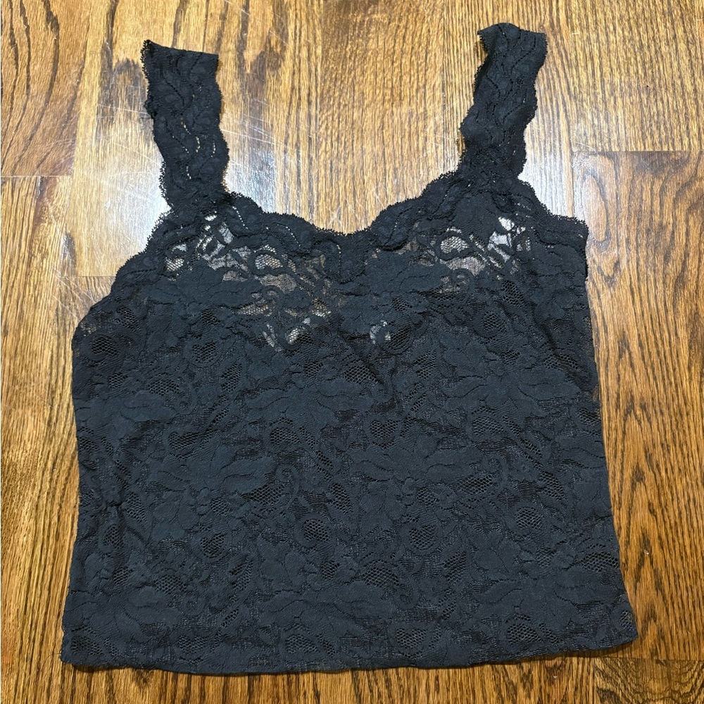 Victoria’s Secret 90s Black Lace Tank Top